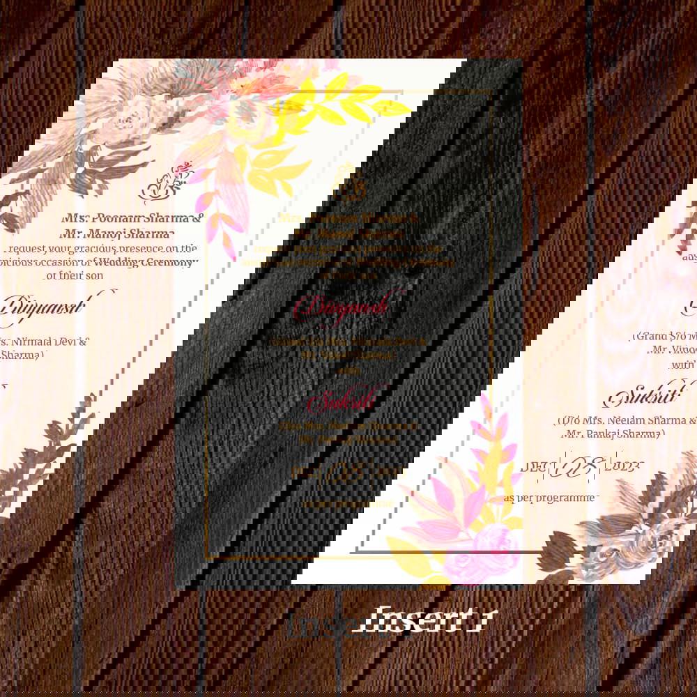 KL2125 Translucent Cover Luxury Wedding Card - Kalash Cards