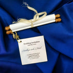 KL2126 Paper Scroll Wedding Card with Tag - Kalash Cards