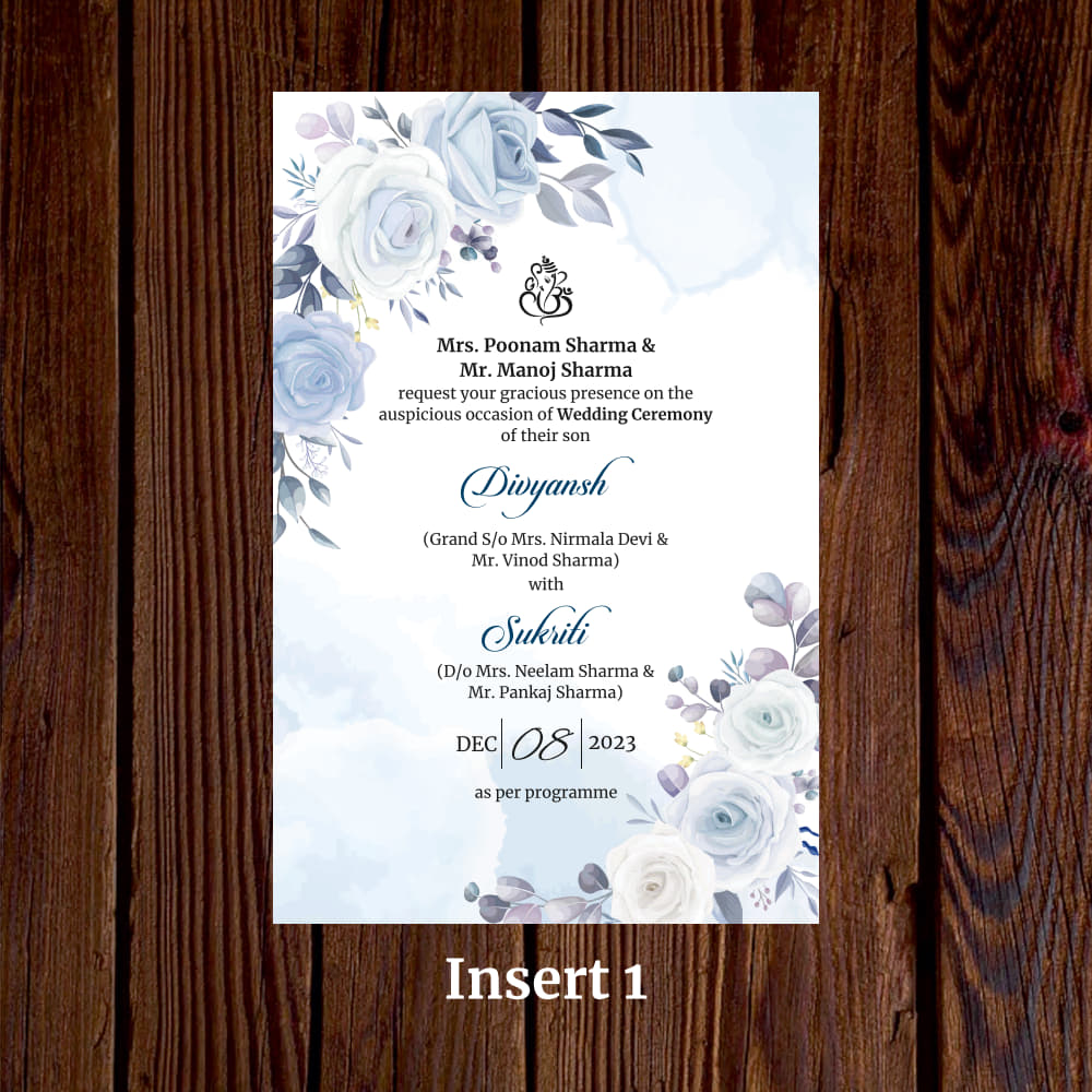 KL2126 Translucent Cover Luxury Wedding Card - Kalash Cards