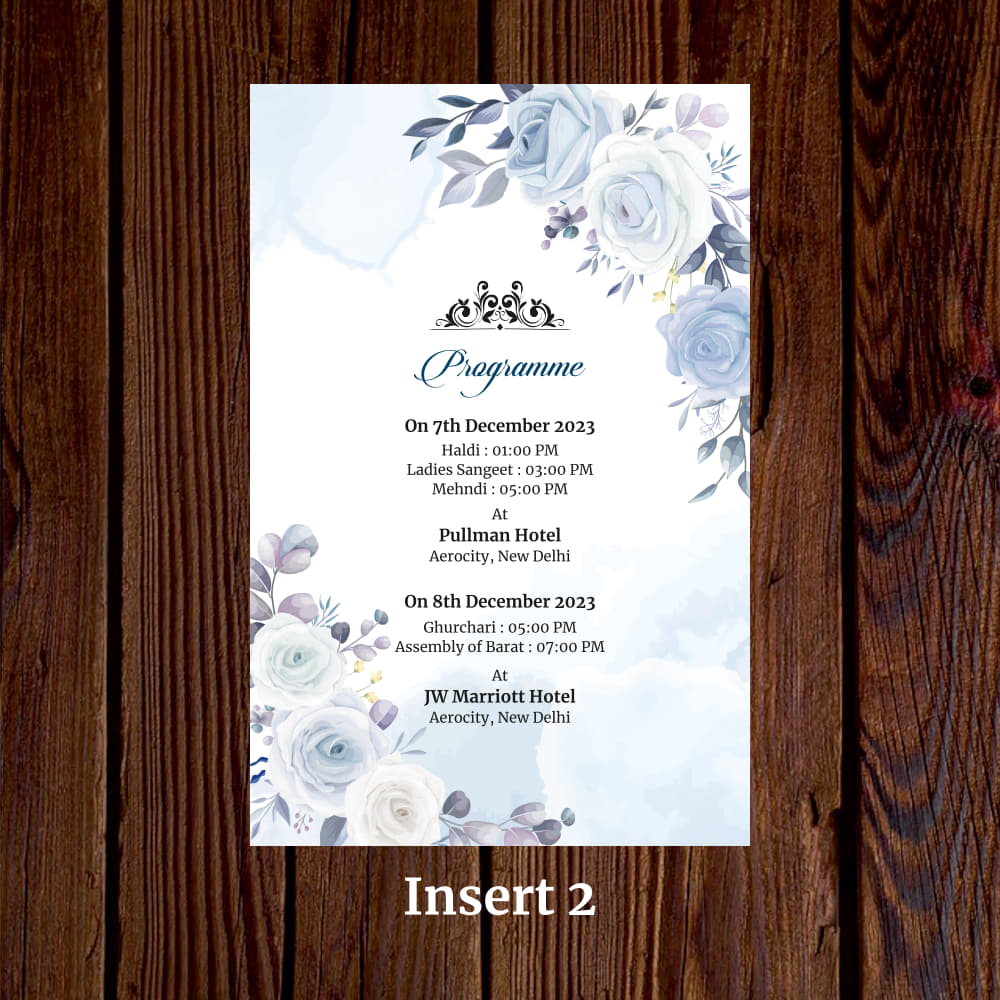 KL2126 Translucent Cover Luxury Wedding Card - Kalash Cards