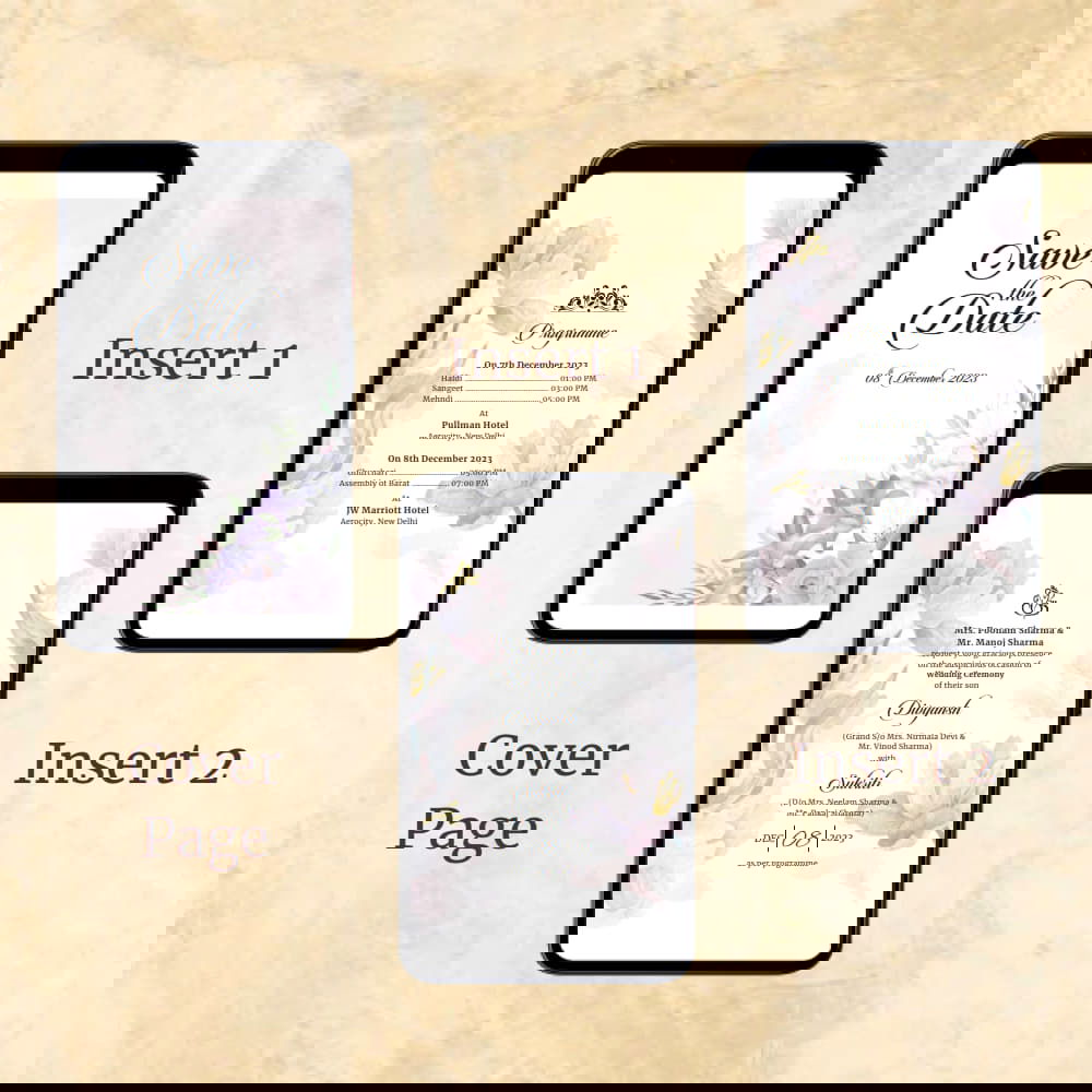 KL2127 Digital Wedding PDF Ecard - Kalash Cards