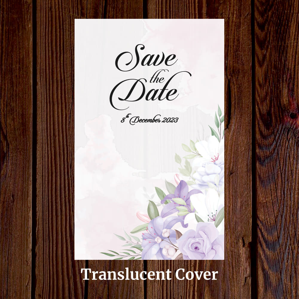 KL2127 Translucent Cover Luxury Wedding Card - Kalash Cards