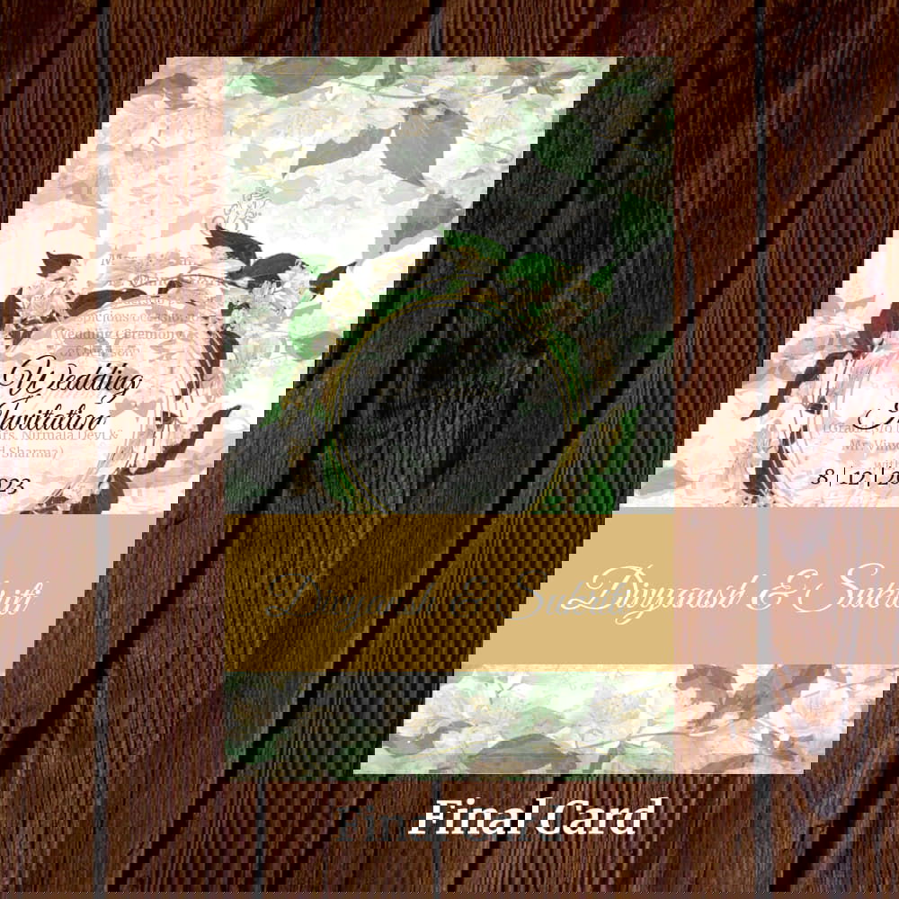 KL2129 Translucent Cover Luxury Wedding Card - Kalash Cards