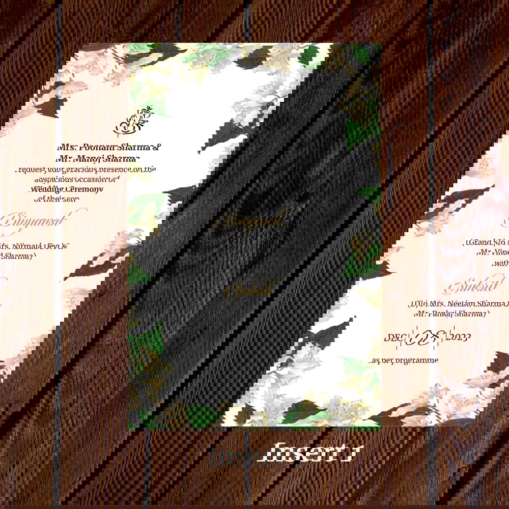 KL2129 Translucent Cover Luxury Wedding Card - Kalash Cards