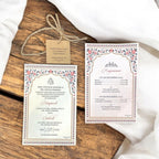 KL2141 Plantable  Seed Paper Wedding Card (2 Card Inserts and Tag) - Kalash Cards