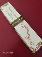 KL2149 Luxury Translucent Scroll Wedding Card with Matching Box Cover and Personalised Band-Kalash Cards