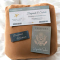 KL2180-2 Passport Wedding Card (1 Paper Passport, 1 Boarding Pass, 1 Band) - Kalash Cards