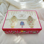 KL2209 Royal Flower Design MDF Wedding Gift Box with Customisable 2 Printed Cards (2 Jars) - Kalash Cards