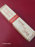 KL2231 Luxury Translucent Scroll Wedding Card with Matching Box Cover and Personalised Band-Kalash Cards