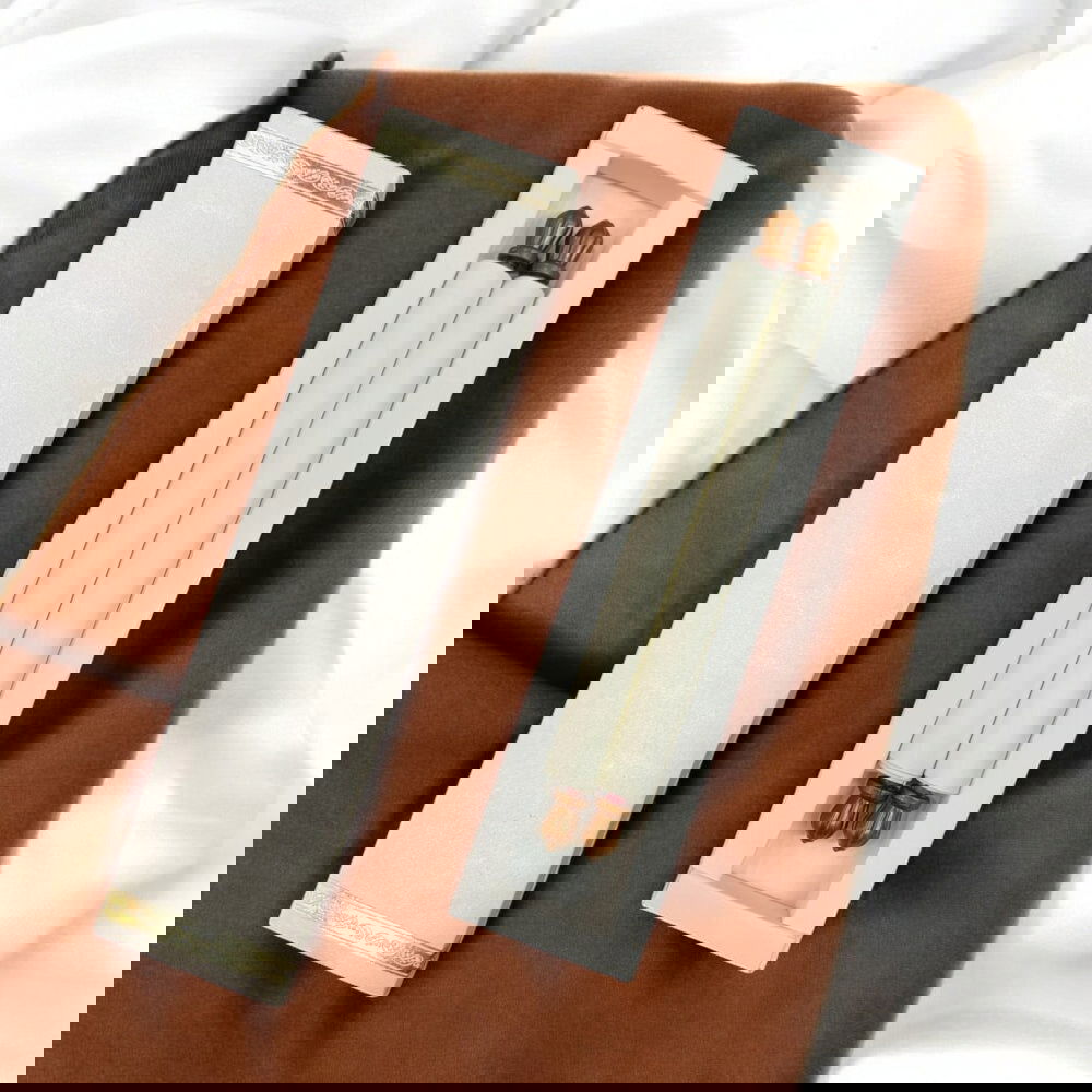 KL29 Satin Fabric Scroll Wedding Card with Box - Kalash Cards