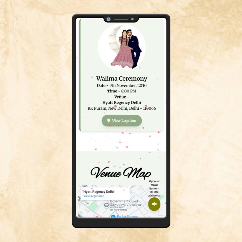 KL2 Muslim Wedding Website with Countdown, Couple Photo, Program Details, Venue Map & More-Kalash Cards