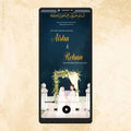 KL43 Glittering Theme Premium Muslim Video Wedding Invitation-Kalash Cards