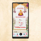 KL70Y Traditional Theme Premium Hindu Video Wedding Invitation-Kalash Cards