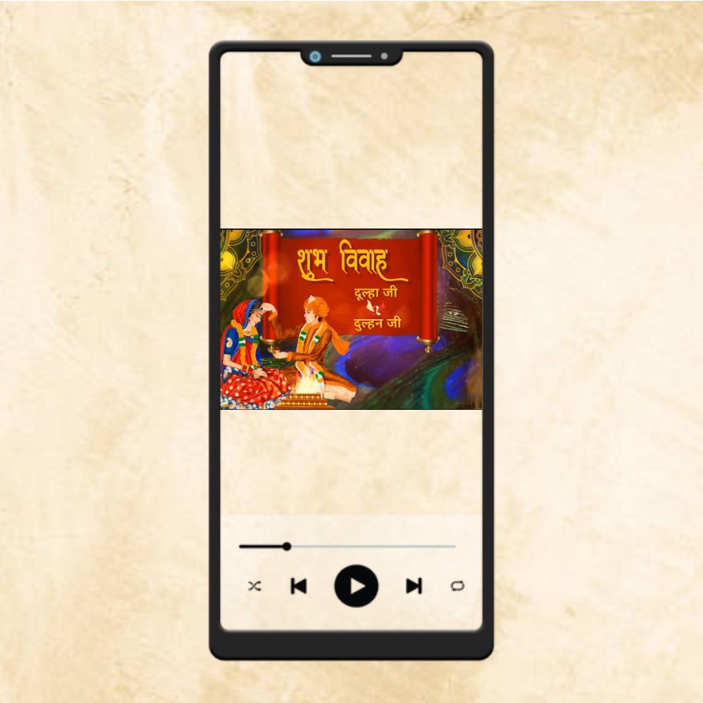 KL73Y Traditional Theme Premium Hindu Video Wedding Invitation-Kalash Cards