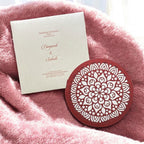 KL8006-1 Laser Cut Paper Wedding Card with 2 Card Inserts and 1 Envelope - Kalash Cards