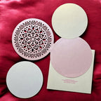 KL8006-4 Laser Cut Paper Wedding Card with 2 Card Inserts and 1 Envelope - Kalash Cards