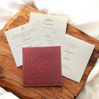 KL8012-1 Laser Cut Paper Wedding Card with 2 Card Inserts and 1 Envelope - Kalash Cards