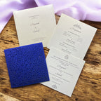KL8012-2 Laser Cut Paper Wedding Card with 2 Card Inserts and 1 Envelope - Kalash Cards