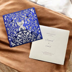 KL8016-2 Laser Cut Paper Wedding Card with 2 Card Inserts and 1 Envelope - Kalash Cards