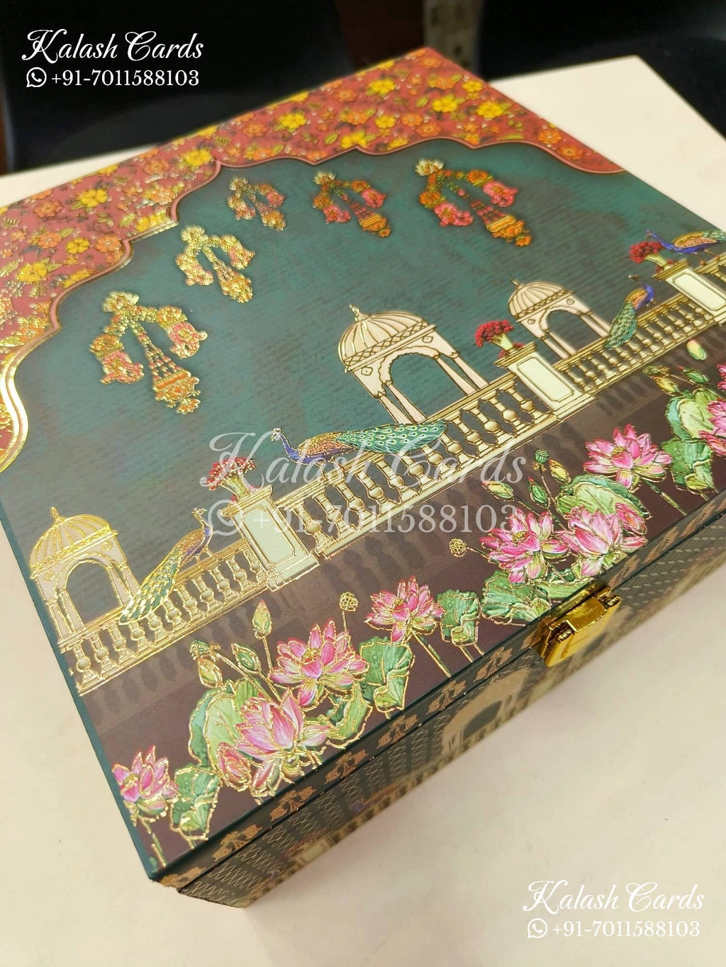 KL9001 Royal Arch Design MDF Luxury Gift Box with 2 Printed Cards (4 Jars 200gm each approx)