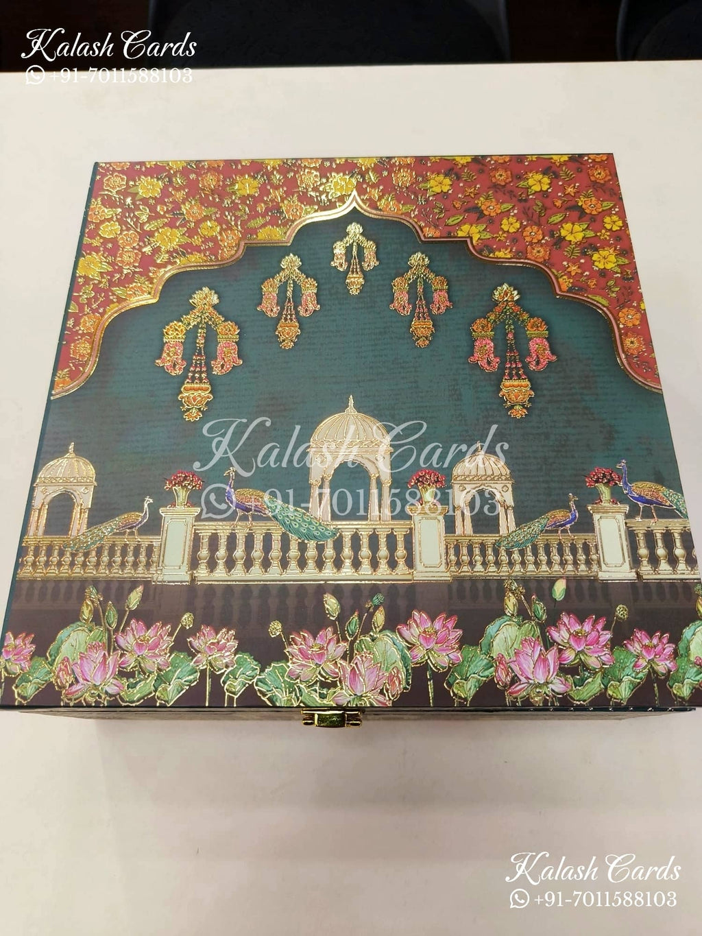KL9001 Royal Arch Design MDF Luxury Gift Box with 2 Printed Cards (4 Jars 200gm each approx)