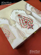 KL9003 Floral Design MDF Luxury Gift Box with 2 Printed Cards (4 Jars 200gm each approx)