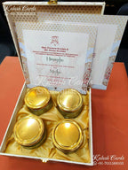 KL9003 Floral Design MDF Luxury Gift Box with 2 Printed Cards (4 Jars 200gm each approx)