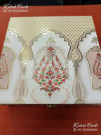KL9003 Floral Design MDF Luxury Gift Box with 2 Printed Cards (4 Jars 200gm each approx)