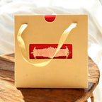 KL9005S1 Velvet Fabric Thick Board Wedding Card with 2 Card Inserts, 1 MDF Carry Bag Style Holder and Acrylic Mirror with Couple Names - Kalash Cards