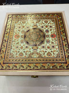 KL9008 Traditional Mandala Design MDF Luxury Gift Box with 2 Printed Cards (4 Jars 200gm each approx)