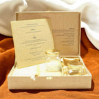 KL9008B Velvet Fabric MDF Dry Fruit Box with 2 Printed Card Inserts (2 Jars) - Kalash Cards