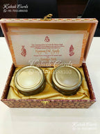 KL9010 Traditional Mandala Design MDF Luxury Gift Box with 2 Printed Cards (2 Jars 200gm each approx)