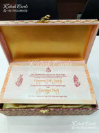 KL9010 Traditional Mandala Design MDF Luxury Gift Box with 2 Printed Cards (2 Jars 200gm each approx)