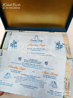 KL9012 Peacock Theme MDF Luxury Gift Box with 2 Printed Cards (2 Jars 200gm each approx)