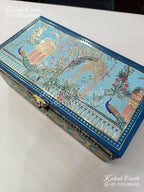 KL9012 Peacock Theme MDF Luxury Gift Box with 2 Printed Cards (2 Jars 200gm each approx)