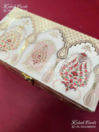 KL9013 Floral Design MDF Luxury Gift Box with 2 Printed Cards (2 Jars 200gm each approx)