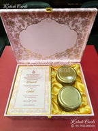 KL9014 Pink Floral Design MDF Luxury Gift Box with 2 Printed Thick Cards (2 Jars 250gm each approx)