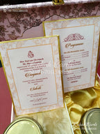 KL9014 Pink Floral Design MDF Luxury Gift Box with 2 Printed Thick Cards (2 Jars 250gm each approx)