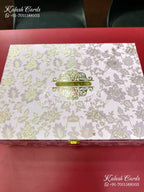 KL9014 Pink Floral Design MDF Luxury Gift Box with 2 Printed Thick Cards (2 Jars 250gm each approx)