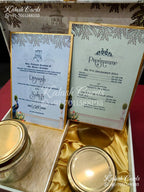 KL9015 Royal Peacock Design MDF Luxury Gift Box with 2 Thick Printed Cards (2 Jars 250gm each approx)