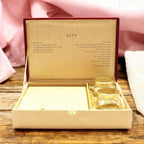 KL9015B Maroon Velvet Fabric MDF Dry Fruit Box with 2 Printed Card Inserts (2 Jars) - Kalash Cards