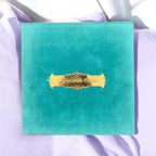 KL9015 Velvet Fabric Thick Luxury Wedding Card with 2 Printed Card Inserts, 1 Envelope and Acrylic Mirror with Couple Names - Kalash Cards