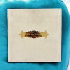 KL9017 Velvet Fabric Thick Luxury Wedding Card with 2 Card Inserts, 1 Envelope and Acrylic Mirror with Couple Names - Kalash Cards