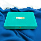 KL9021B Velvet Fabric MDF Mithai and Dry Fruit Box with 2 Card Inserts (4 Jars) - Kalash Cards