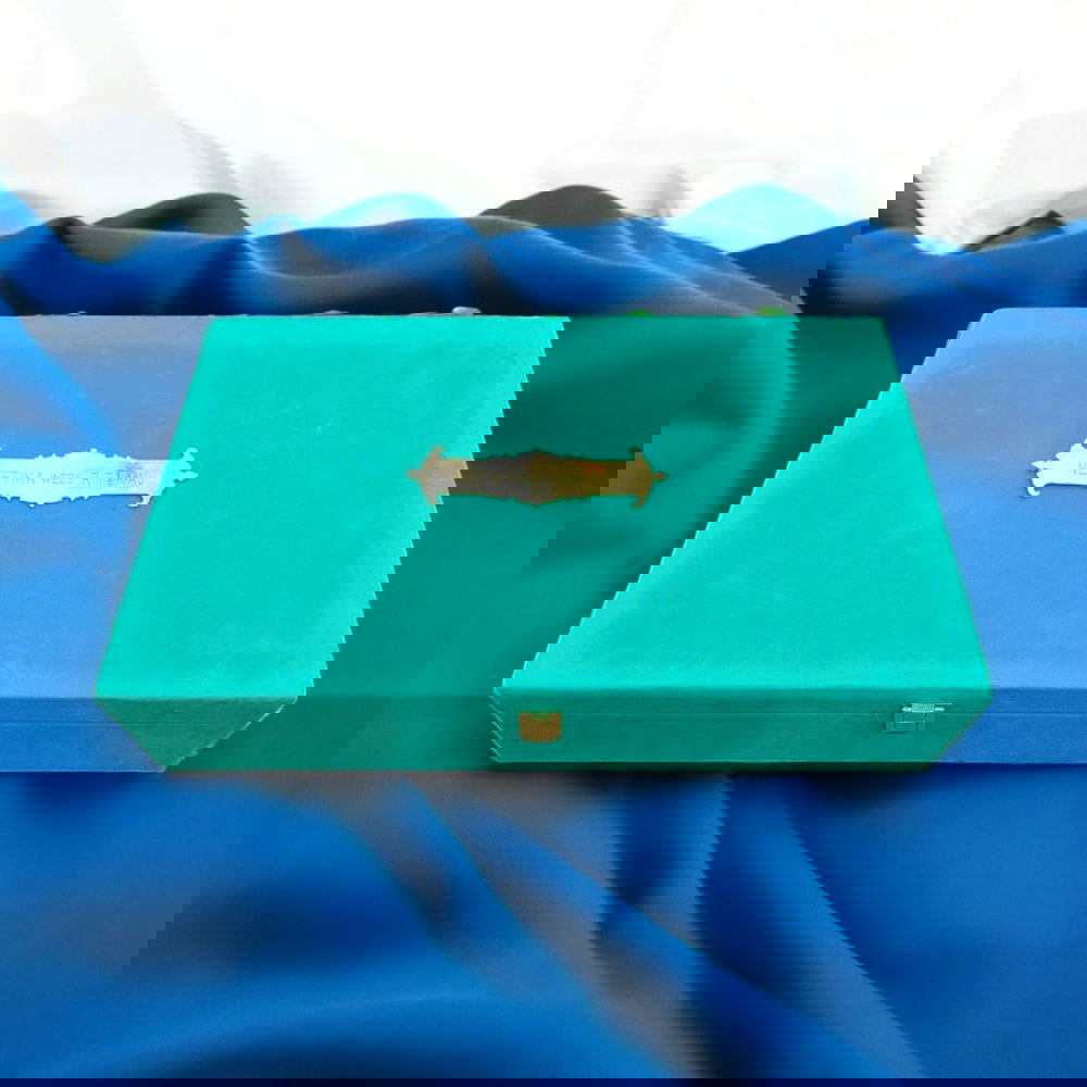 KL9021B Velvet Fabric MDF Mithai and Dry Fruit Box with 2 Card Inserts (4 Jars) - Kalash Cards