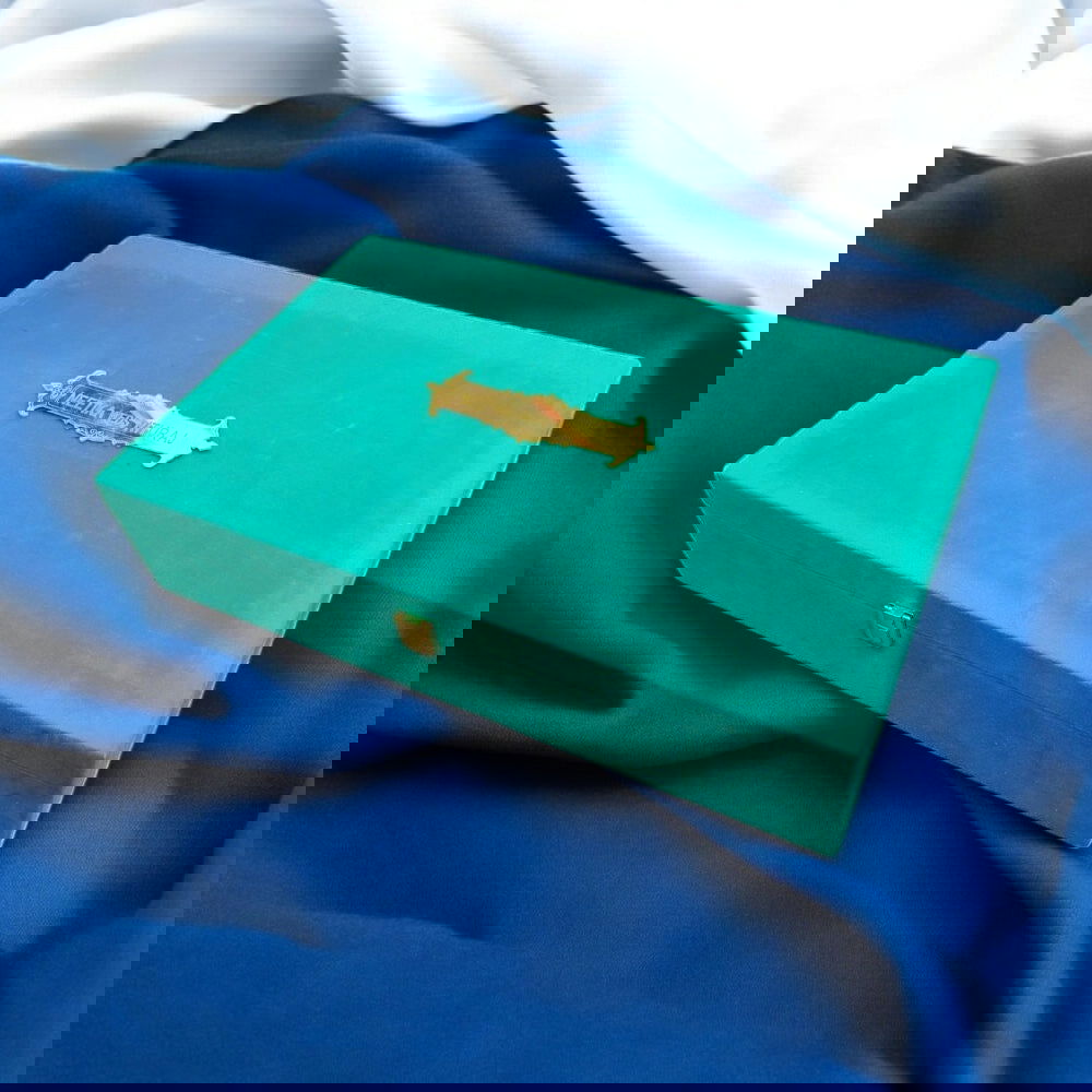 KL9021B Velvet Fabric MDF Mithai and Dry Fruit Box with 2 Card Inserts (4 Jars) - Kalash Cards