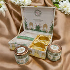 KL9029B Royal Palace Design Luxury MDF Gift Box with 2 Foil Print Inserts Translucent Cover Card (2 Jars) - Kalash Cards