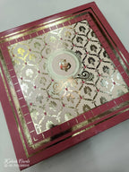 KL9042 Traditional Design Cardboard Gift Box with 2 Printed Cards & Cavity