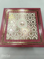 KL9042 Traditional Design Cardboard Gift Box with 2 Printed Cards & Cavity