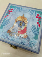 KL9043 Anand Karaj Theme Cardboard Gift Box with 2 Printed Cards & Cavity